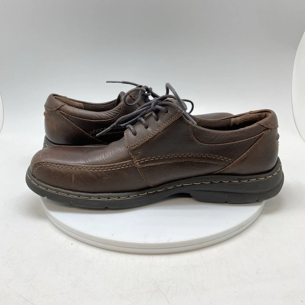 Dunham Shoes Mens 9 D‎ Brodrick Lace Up Brown Leather DAA04BR Casual Preppy